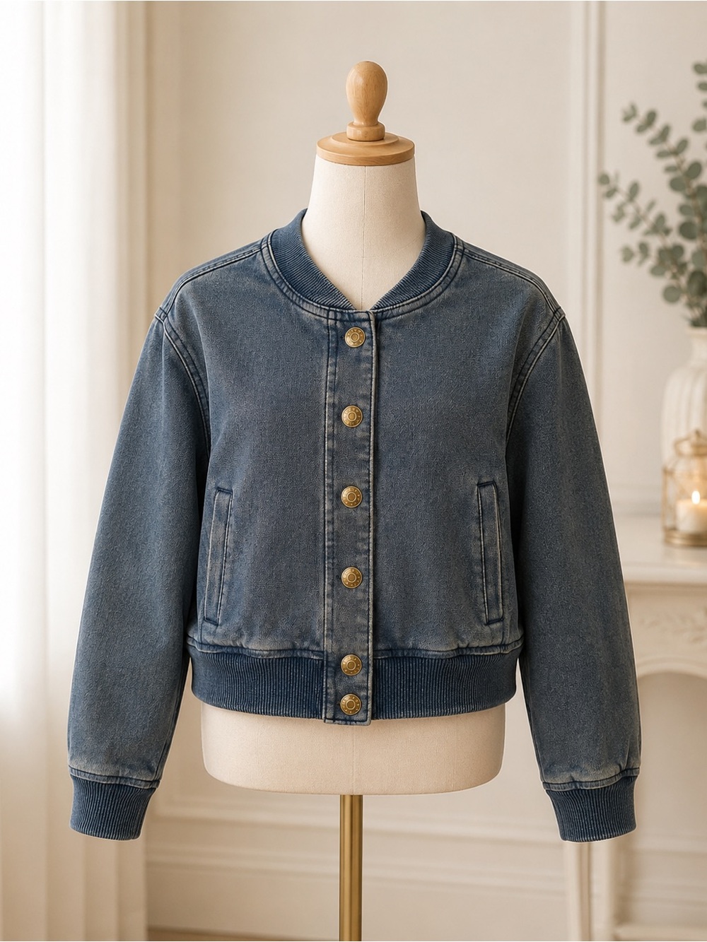 Cat & Jack Blue Button-Front Kids Jacket